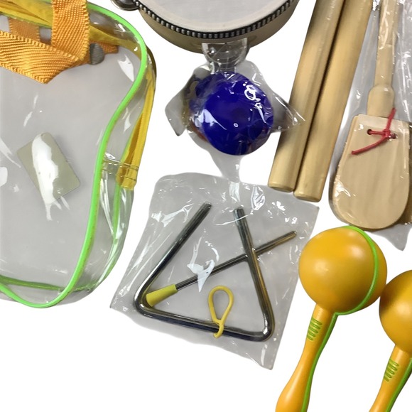 Kids Musical Instrument Set Percussion Drum Maracas Bells Wood Toys - Picture 11 of 16